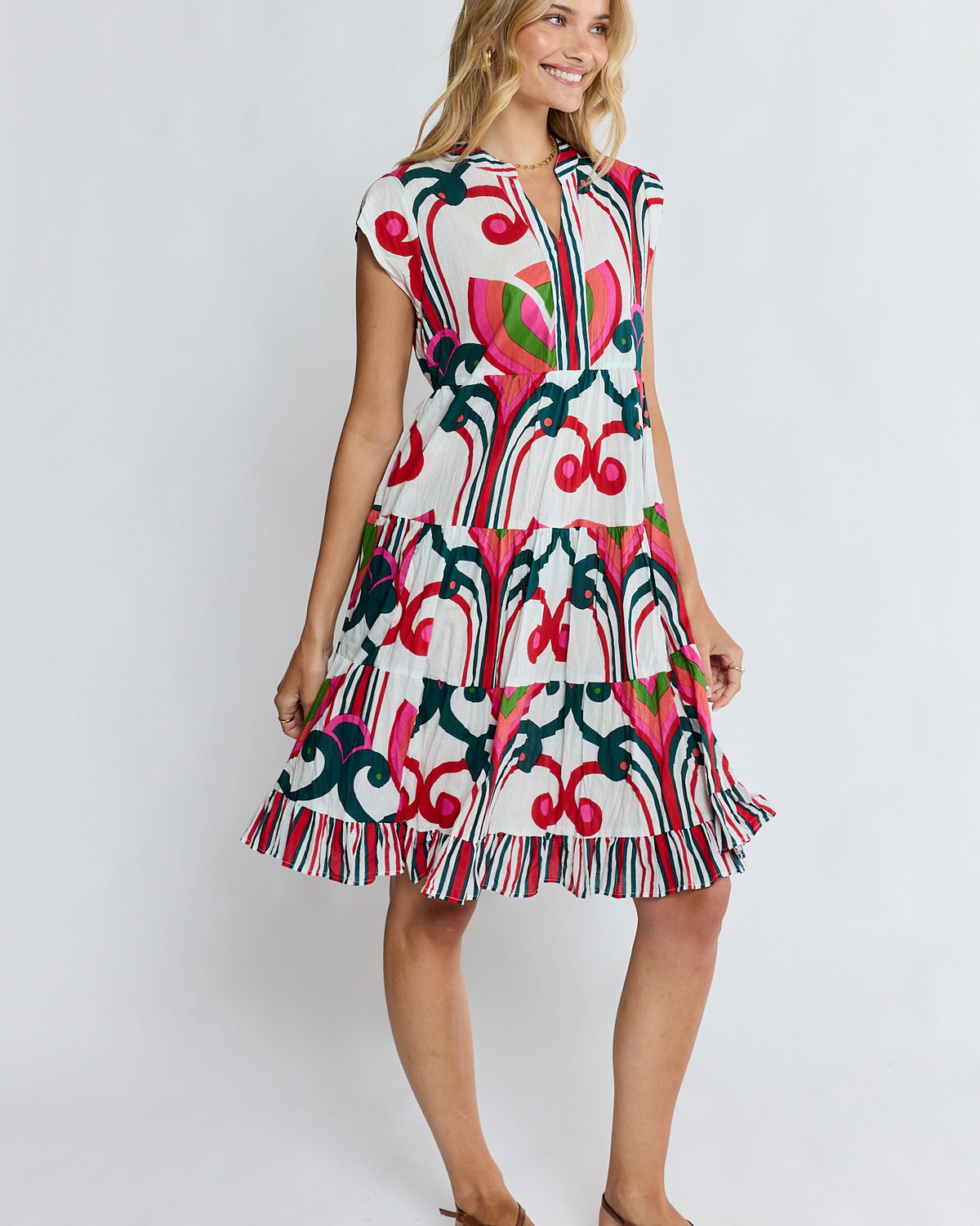 Sadie Tier Dress Melon Dresses Lula Life