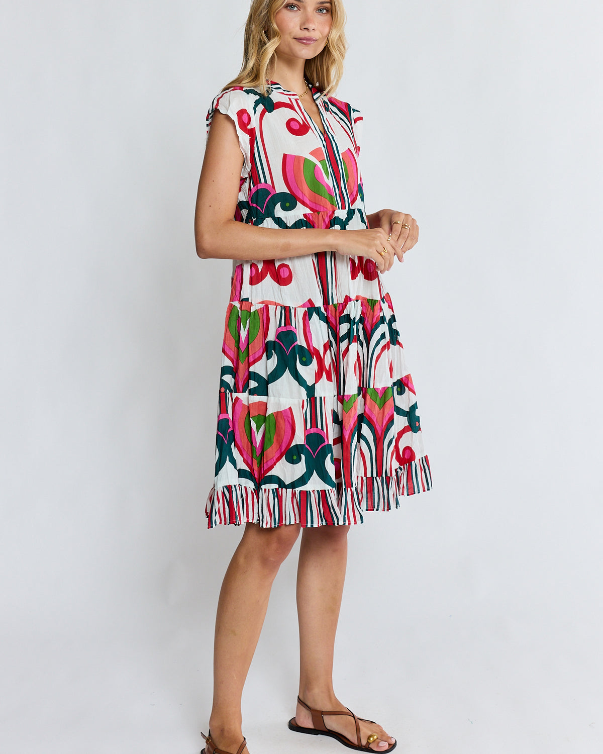 Sadie Tier Dress Melon Dresses Lula Life