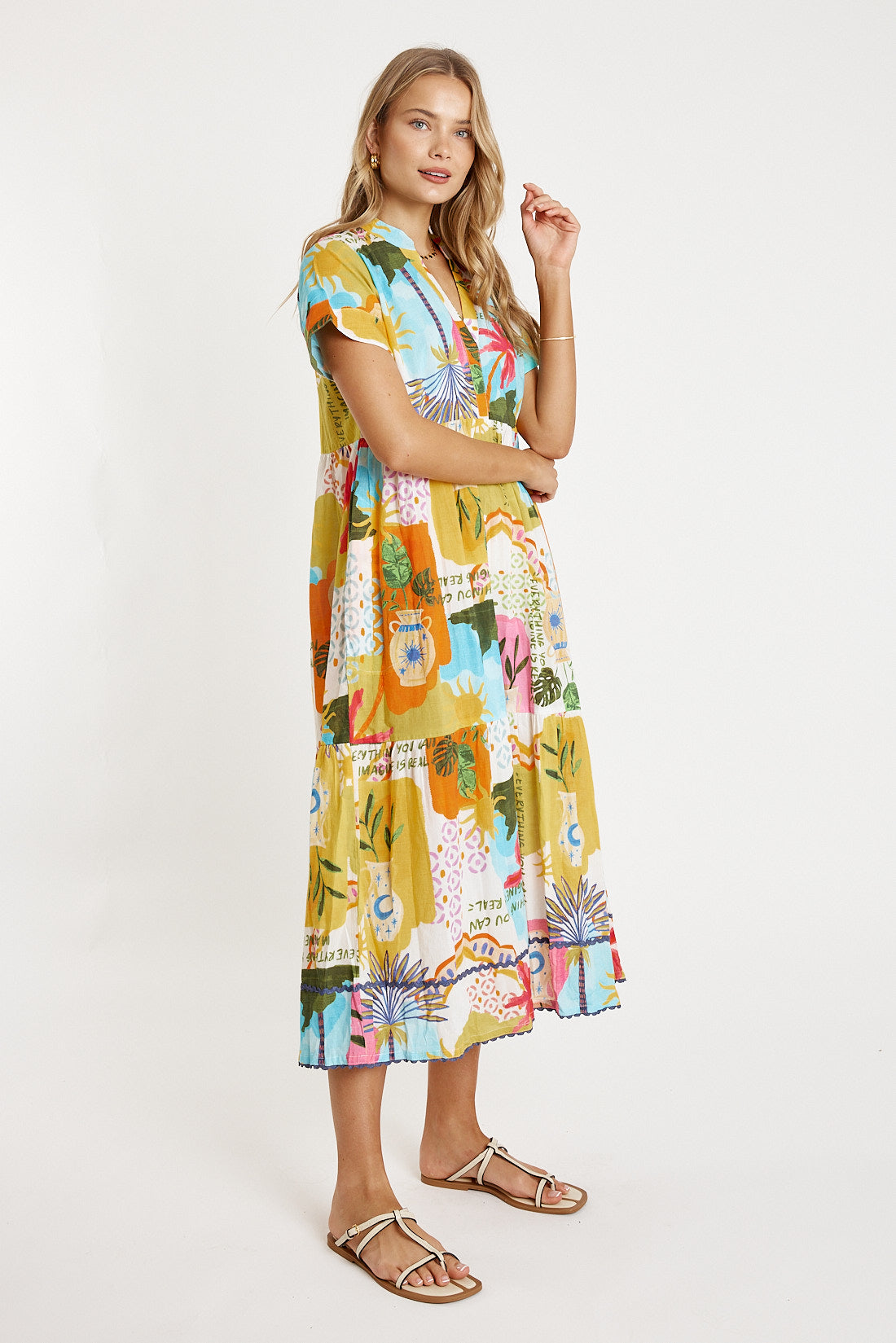 Rayna Midi Dress White - Global Free Style