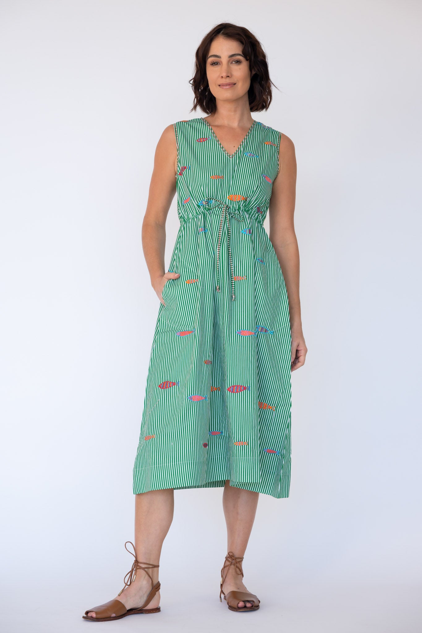 Sardine Tie Midi Sea Stripe - Global Free Style