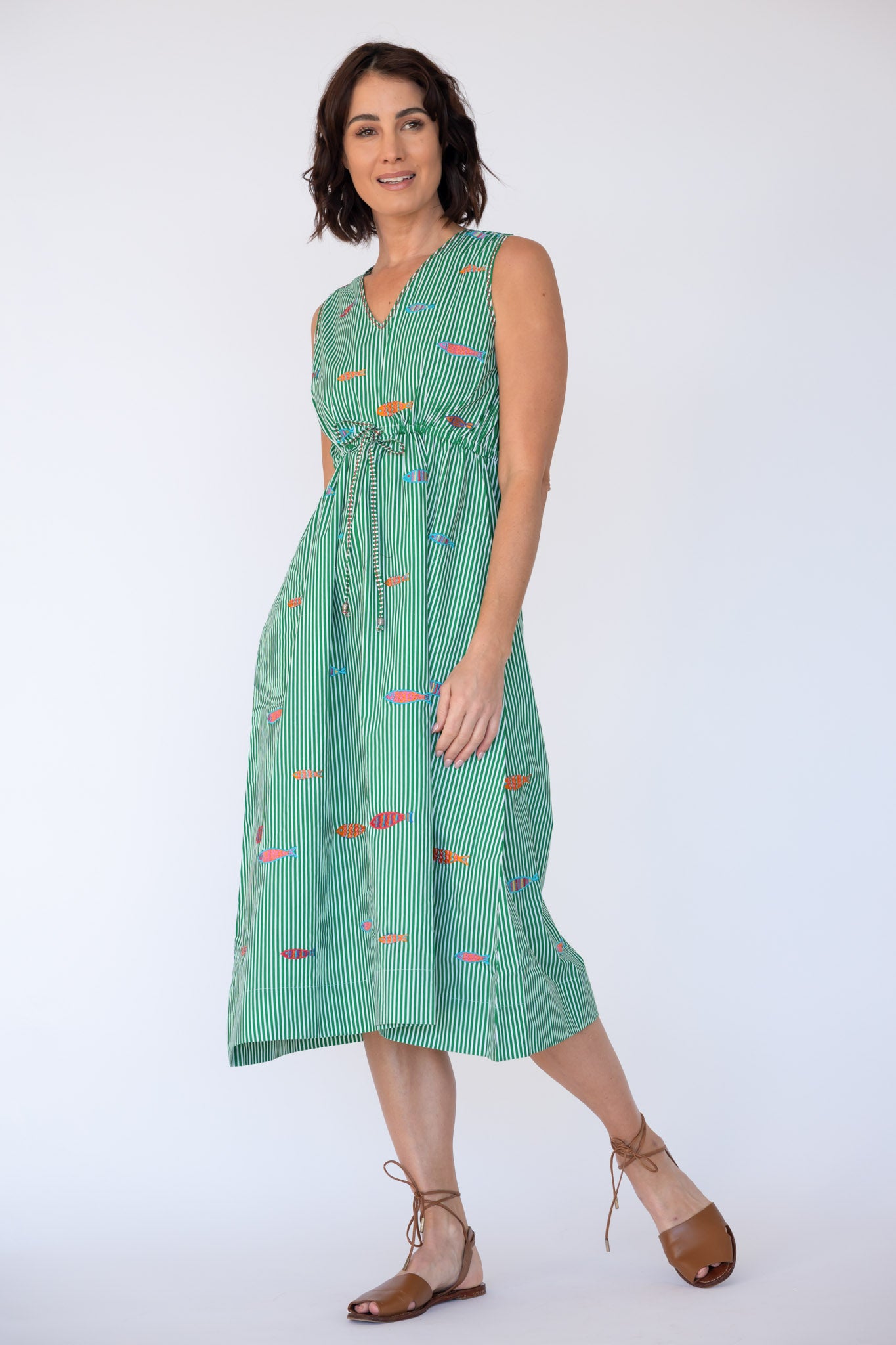 Sardine Tie Midi Sea Stripe - Global Free Style