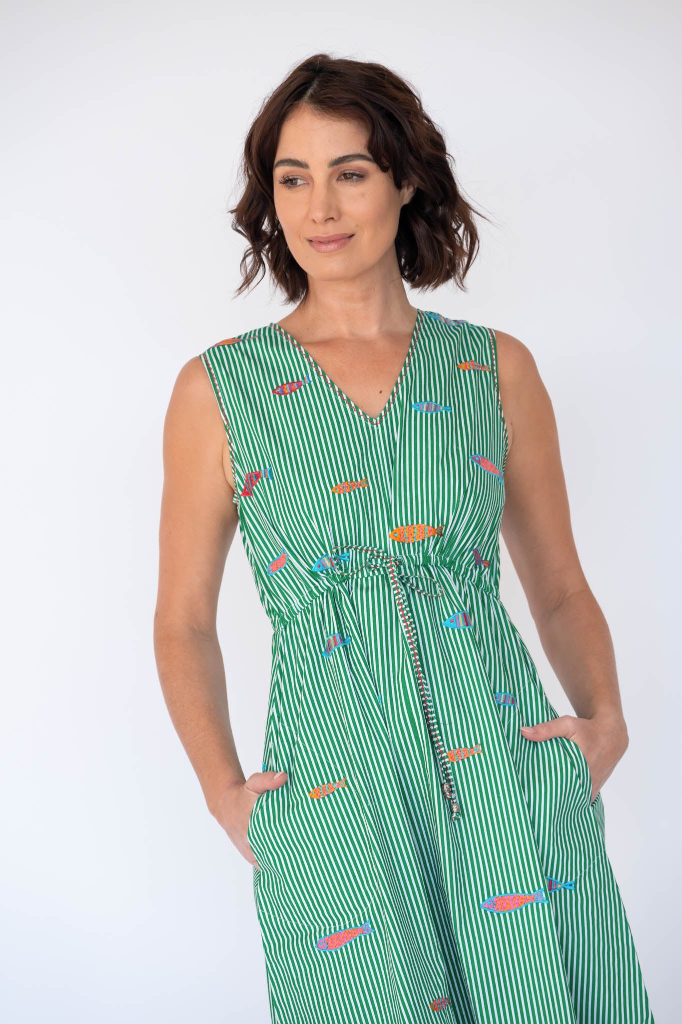 Sardine Tie Midi Sea Stripe - Global Free Style