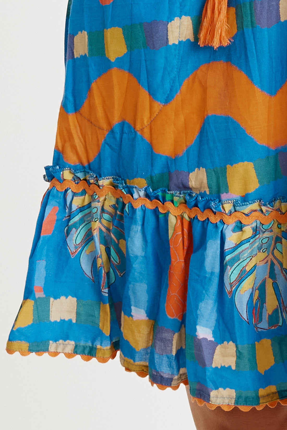 Tasmin Shirred Dress Ocean - Global Free Style