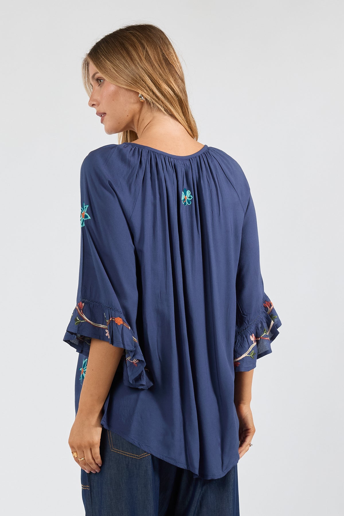Casita Top Navy Tops Lula Soul