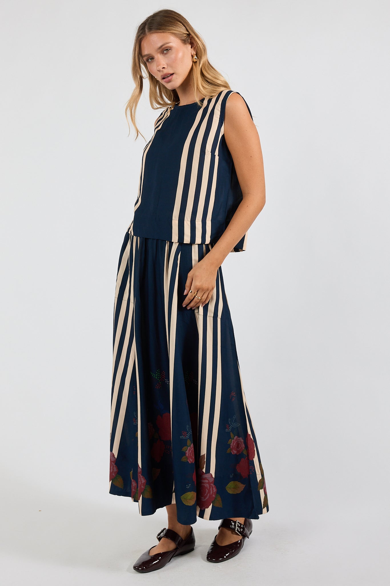 Sandos Shell Top Navy Tops Lula Soul