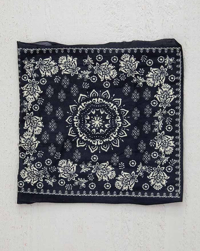 Half Bandeau Cream Black Mandala Bandeau Natural Life