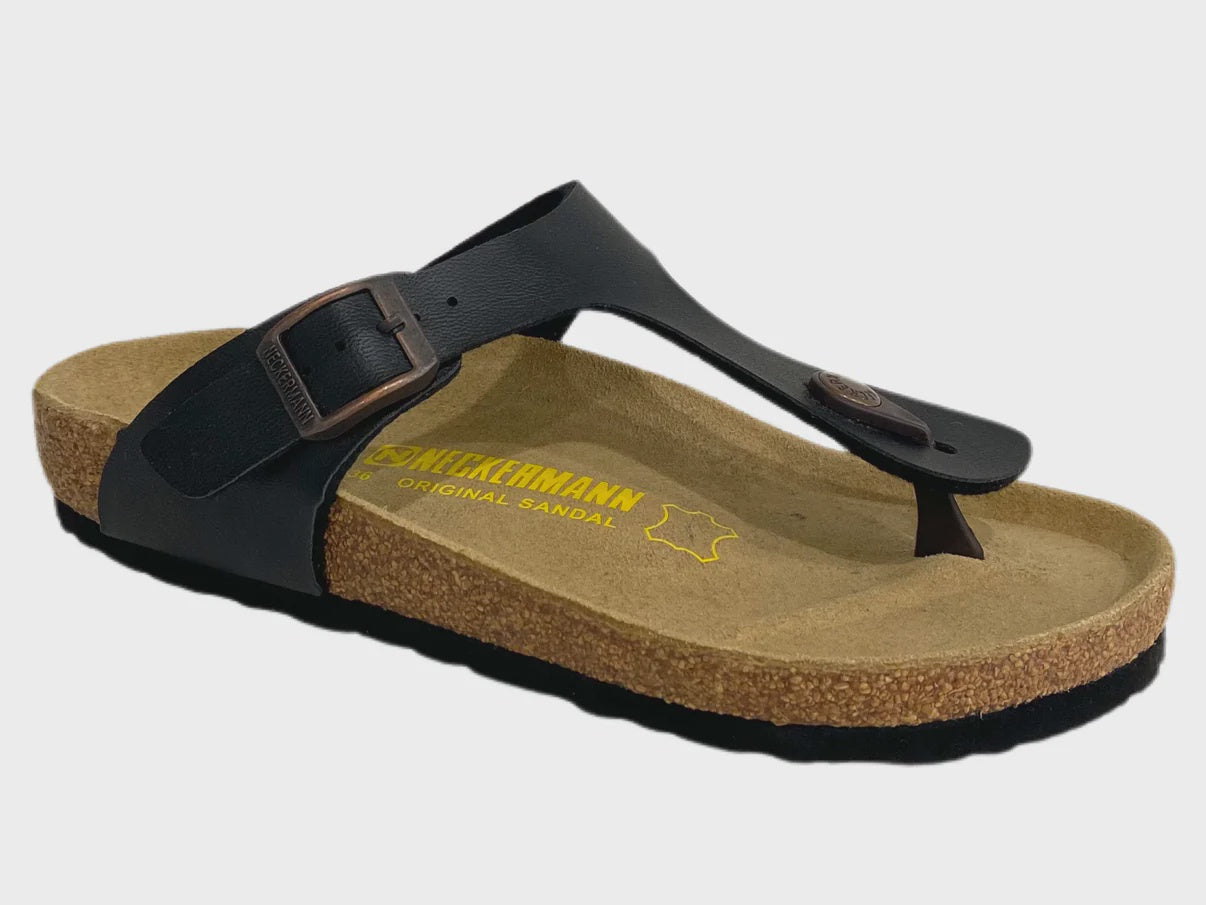 Neckermann Classic Thong Shoe Black Shoes Neckermann