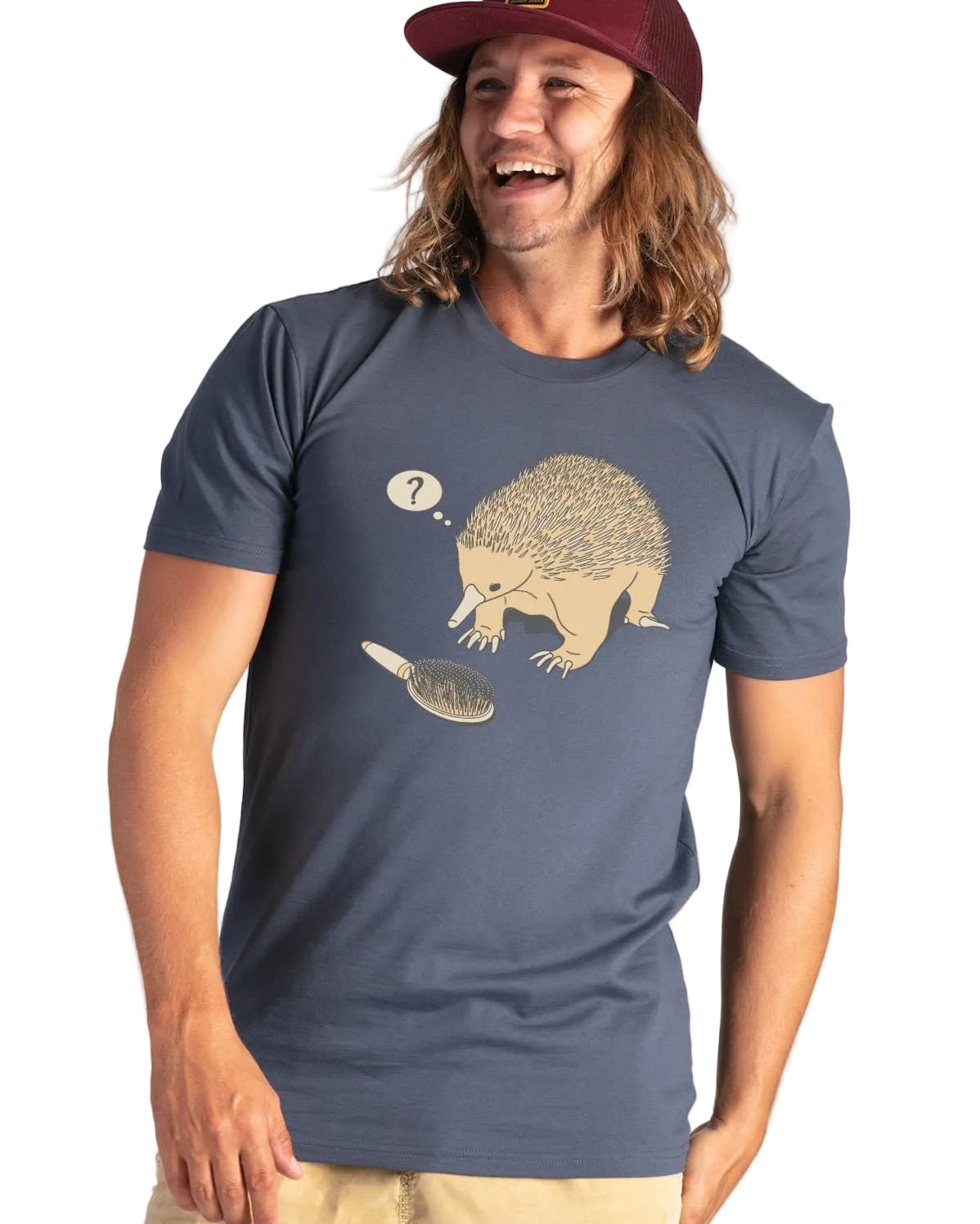 Brush With Nature Petrol Blue T Shirt Mens Tops Skumi S