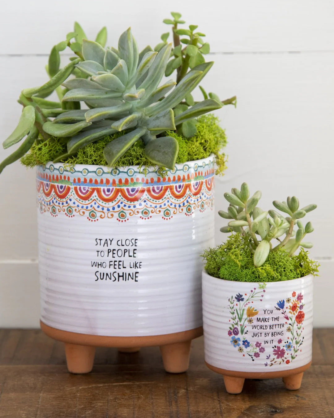 Artisan Planter Stay Close To People Who Feel Like Sunshine Gifts and Accessories Natural Life