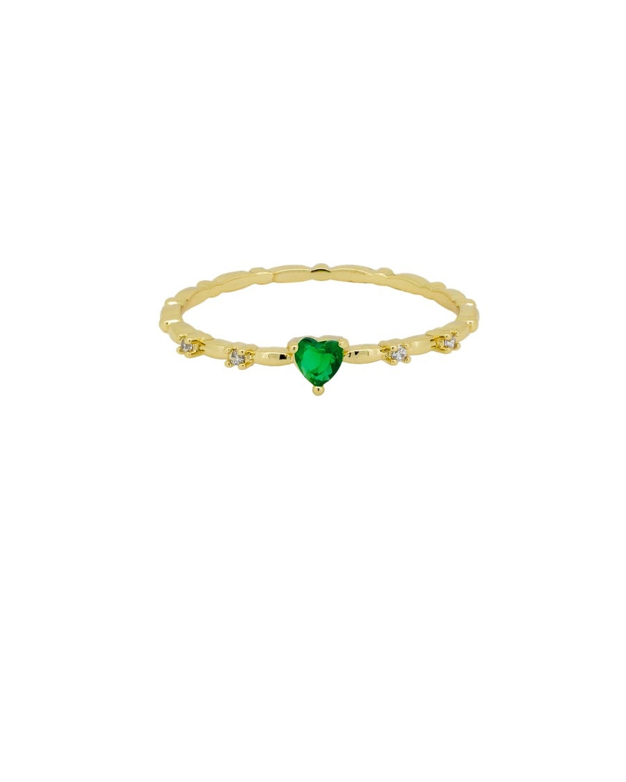 Emerald Heart Ring Rings Tiger Tree
