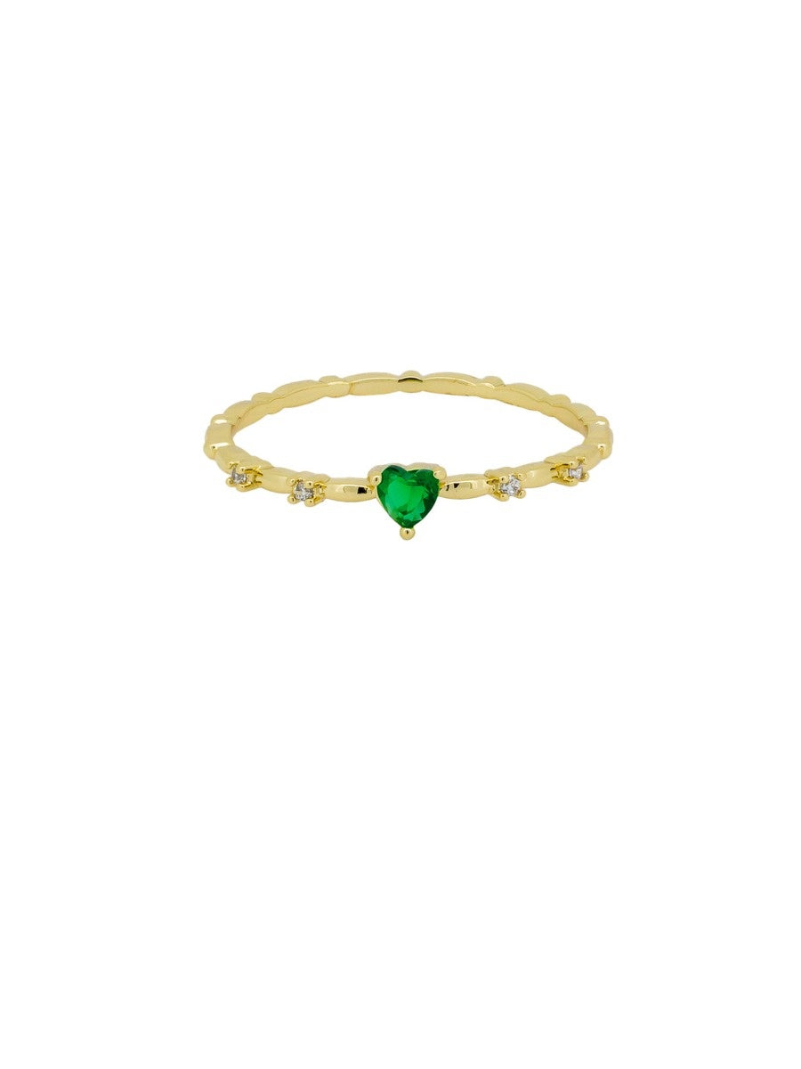 Emerald Heart Ring Rings Tiger Tree