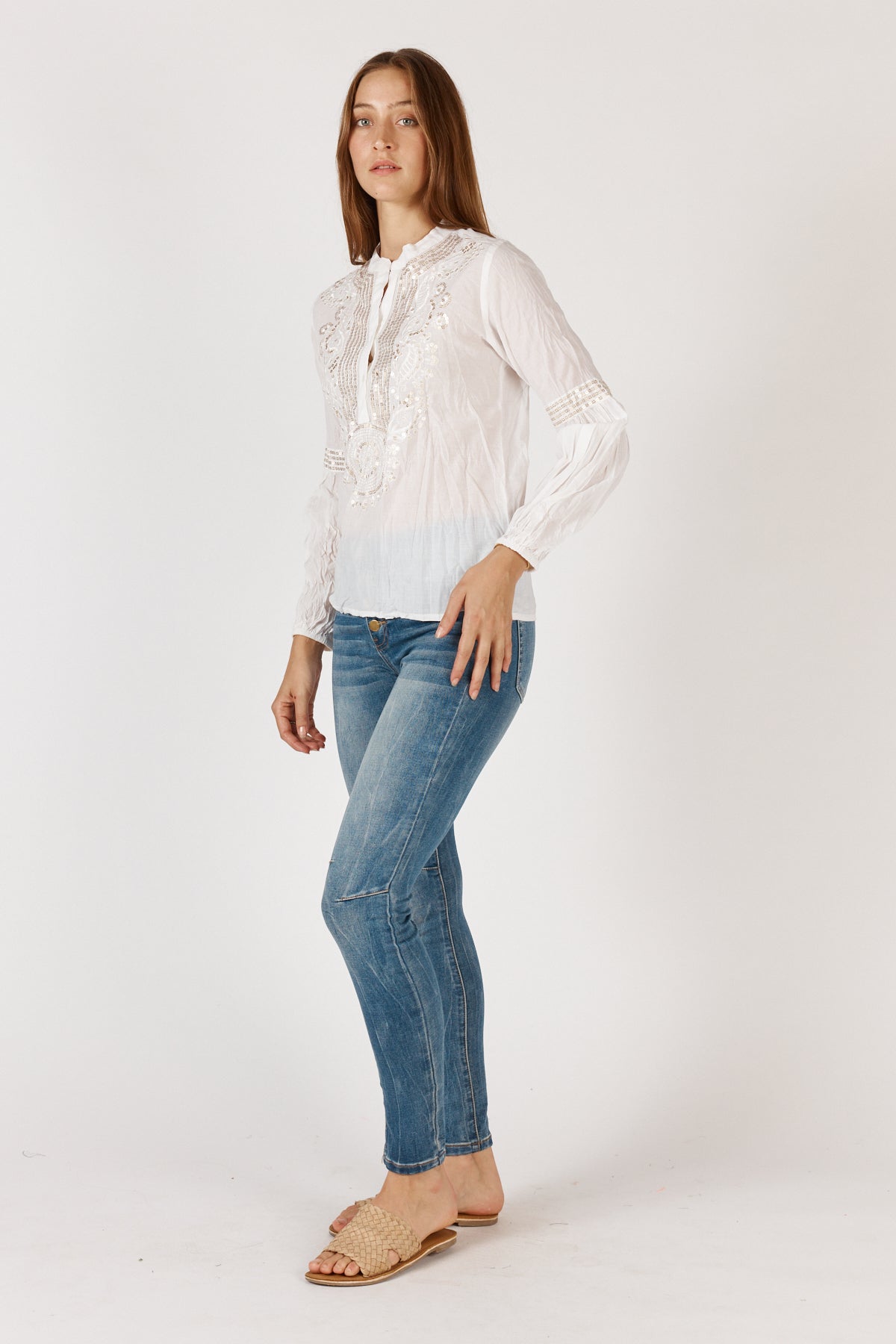 Moonshine Shirt White Tops Ruby Yaya