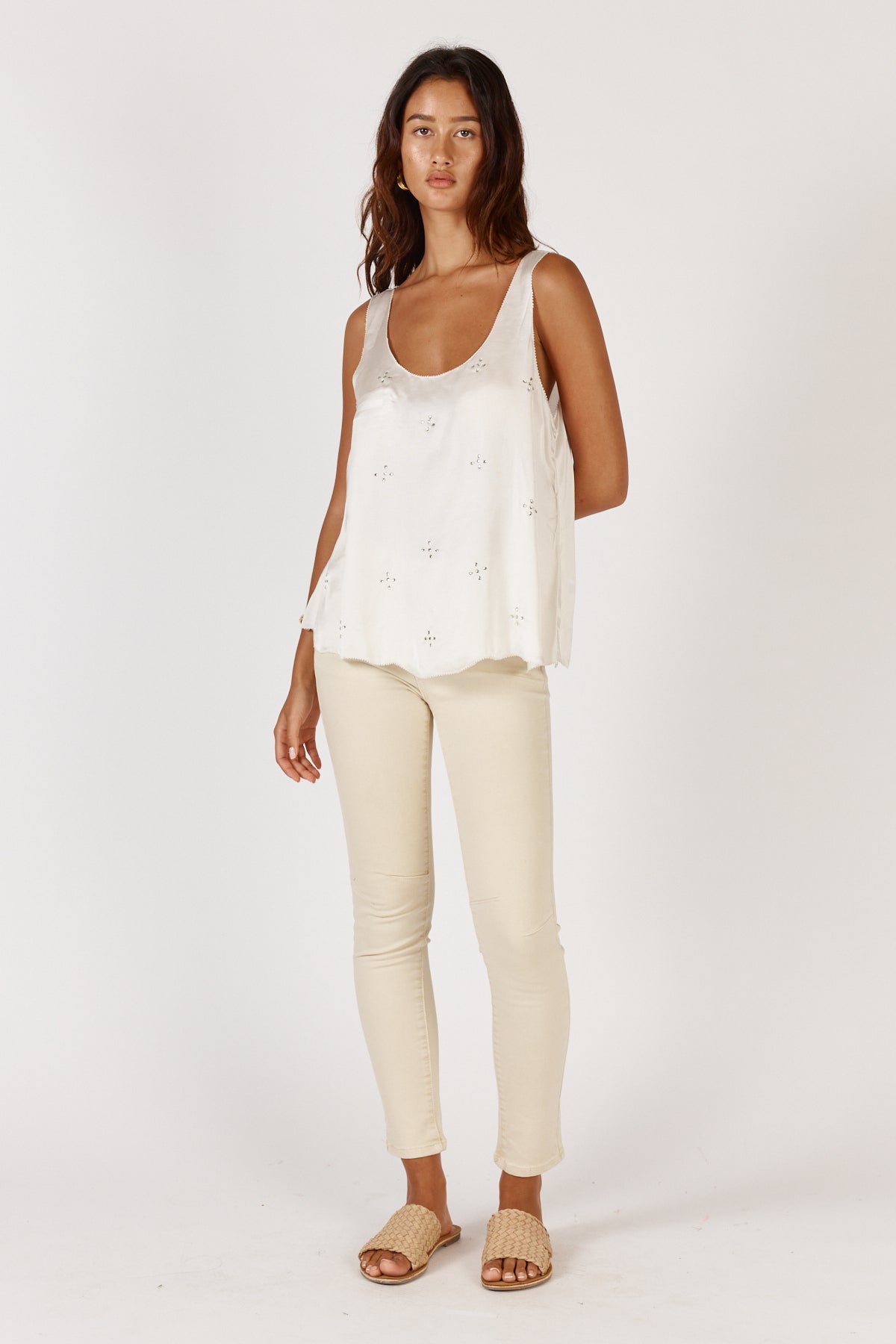 Munchen Singlet Cream Tops Ruby Yaya