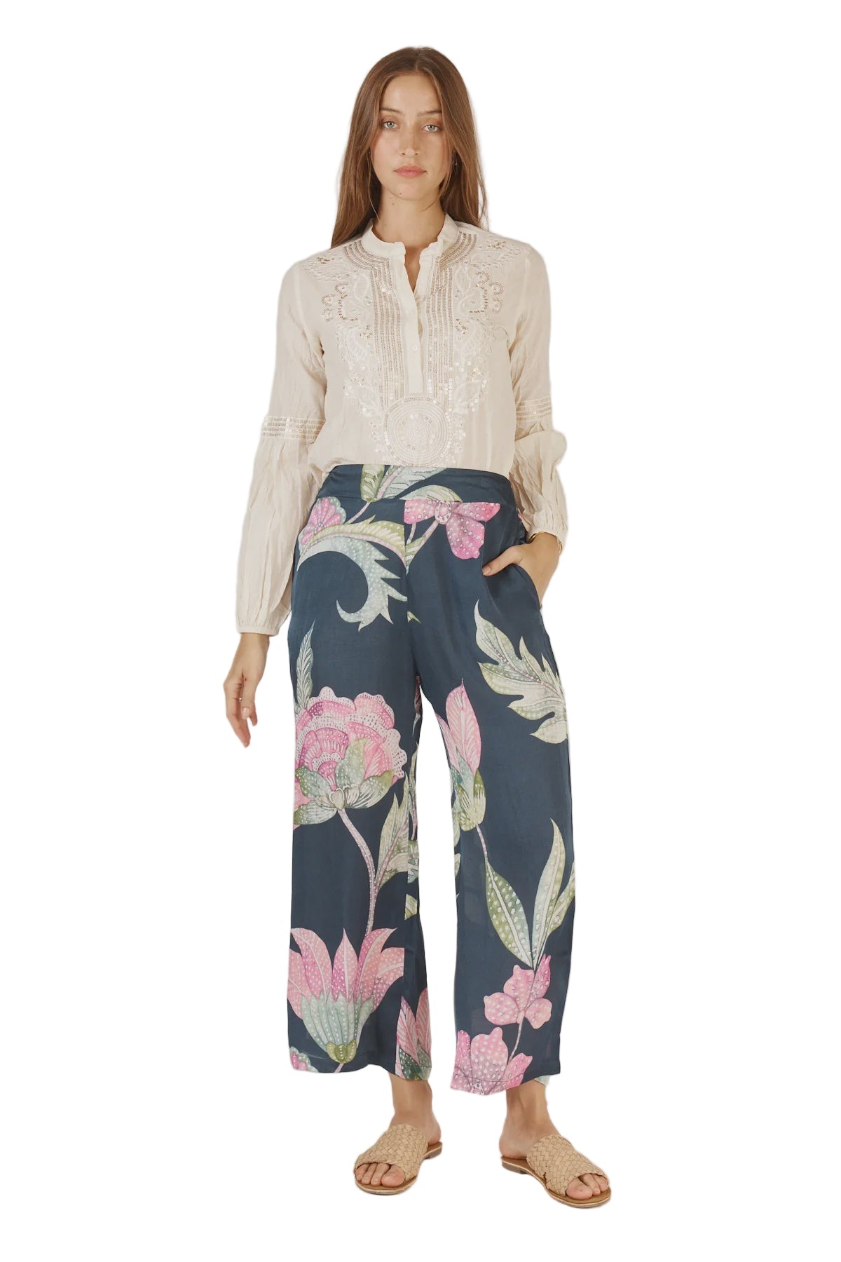 Ubud Pant Navy Bottoms Ruby Yaya S(8-10)