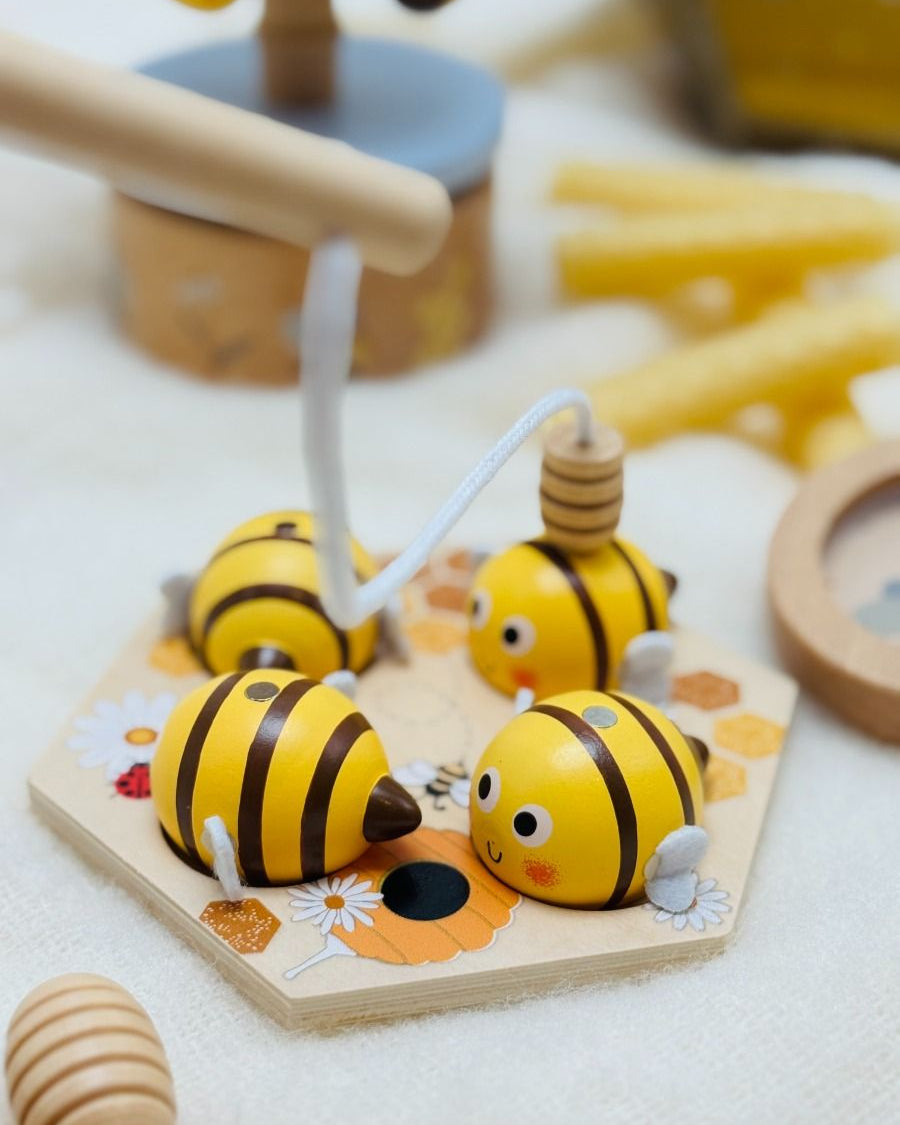 Wooden Bee Fishing Game Gifts and Accessories ToysLink