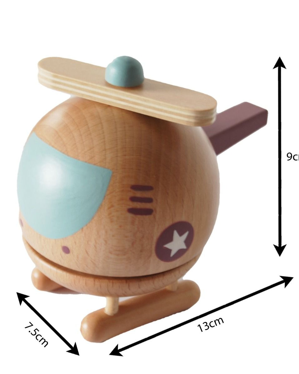 Toyslink Wooden Helicopter Music Box Gifts and Accessories ToysLink