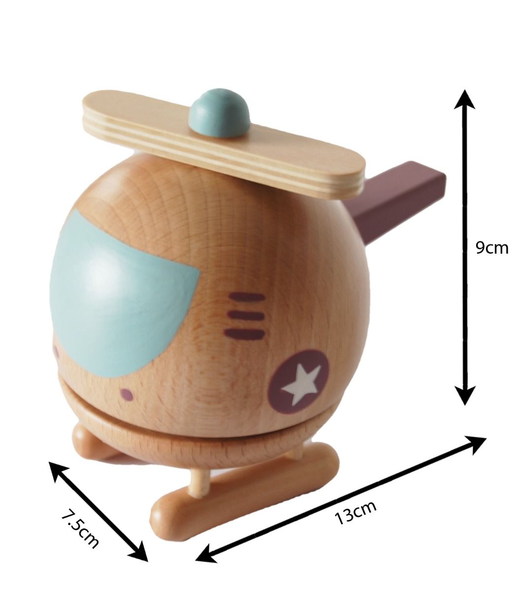 Toyslink Wooden Helicopter Music Box Gifts and Accessories ToysLink
