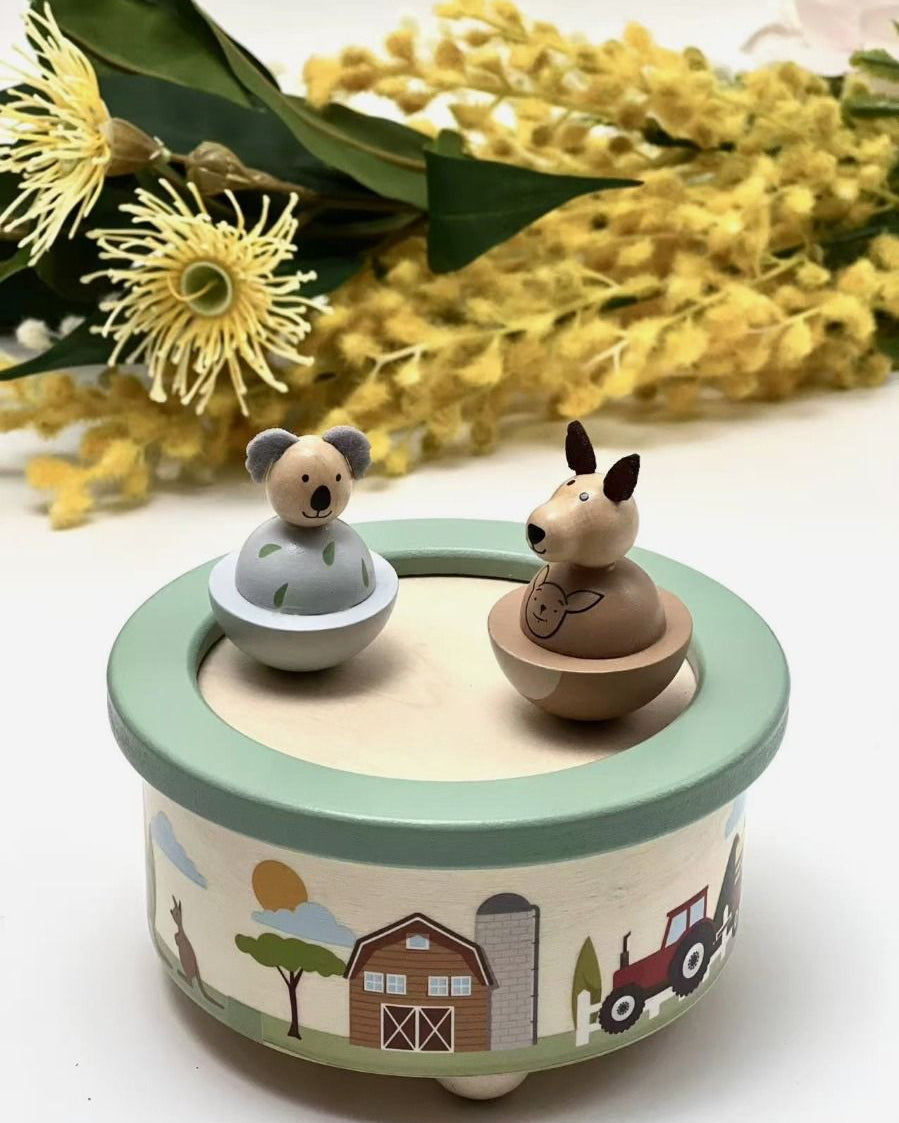 Wooden Kangaroo & Koala Music Box Gifts and Accessories ToysLink