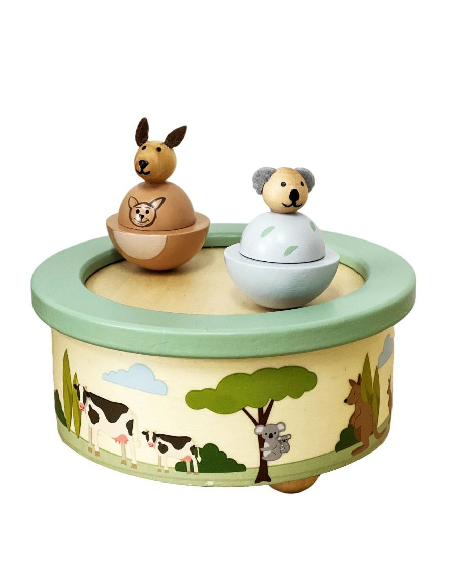Wooden Kangaroo & Koala Music Box Gifts and Accessories ToysLink