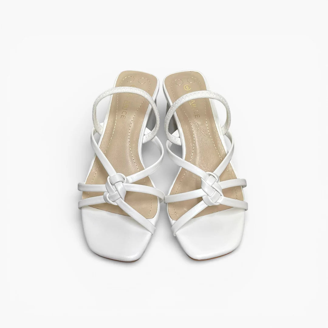 Sizzle Heels White Shoes Clarice