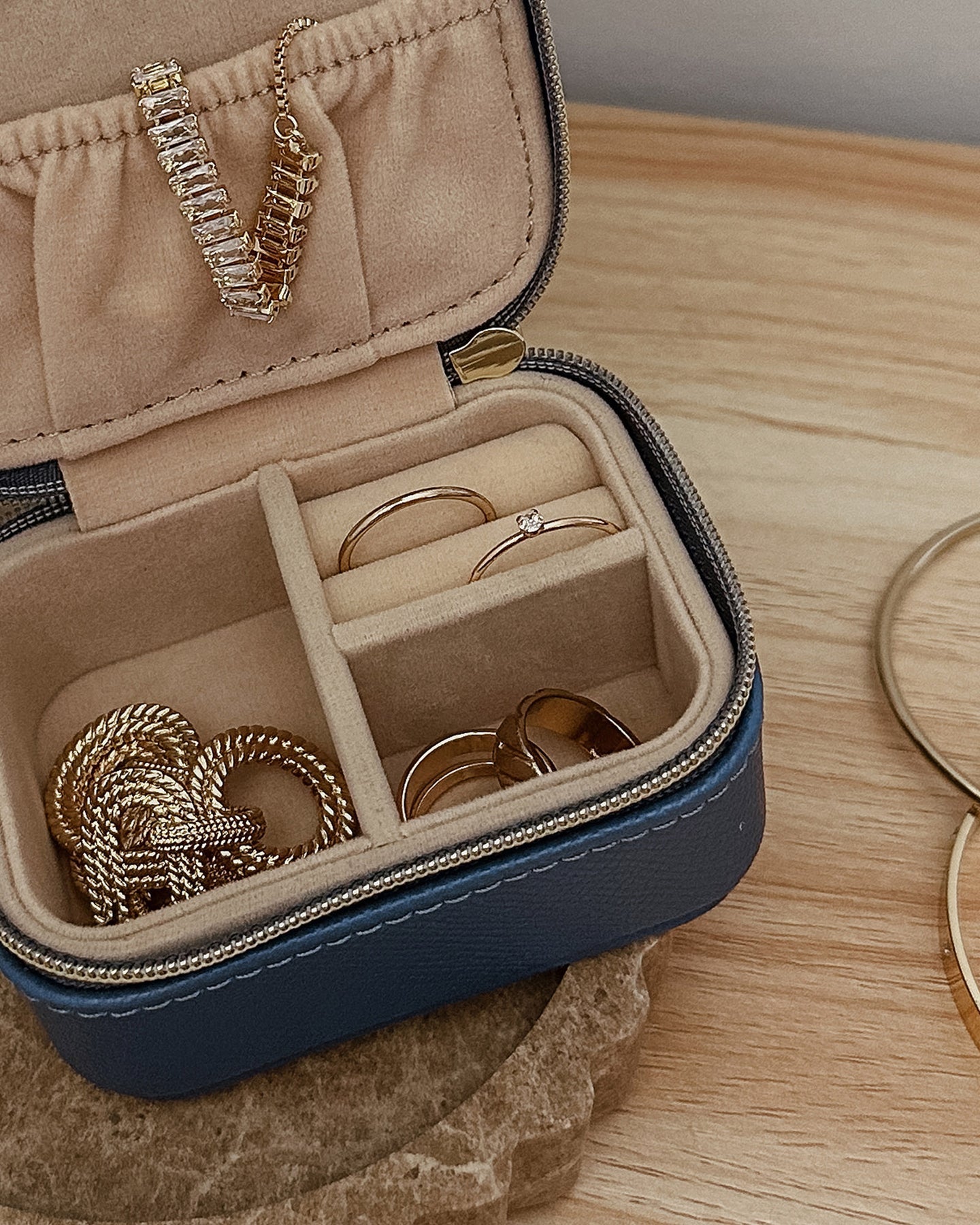 Suzie Jewellery Box - Steel Blue - Global Free Style