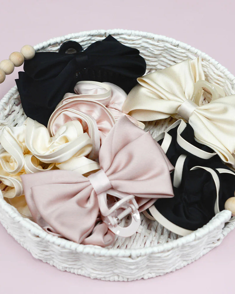 Tamed Hair Claw Bow Cream Hair Annabel Trends