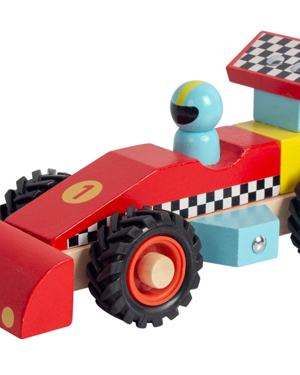 Wooden Racing Car-Red Gifts and Accessories ToysLink