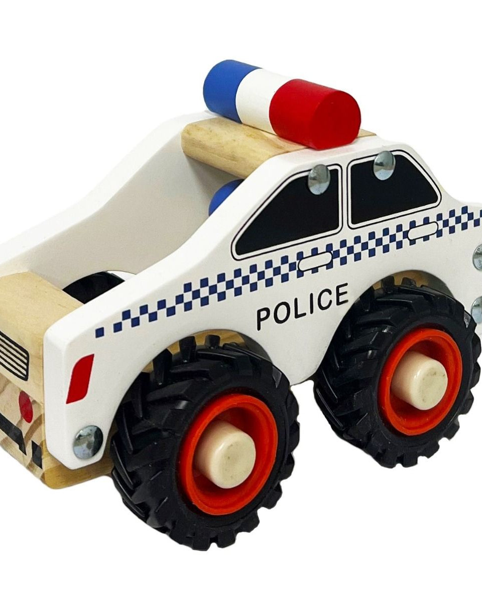 Wooden Police Car Gifts and Accessories ToysLink