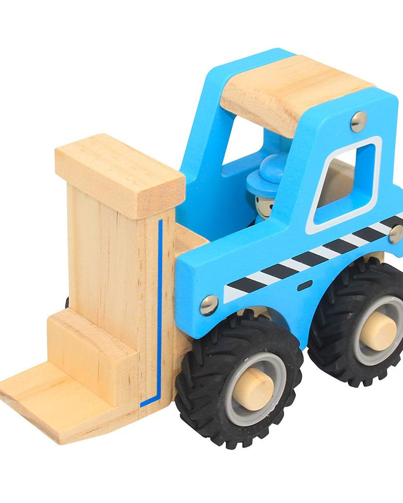ToysLink Wooden Toy Forklift Blue Gifts and Accessories ToysLink