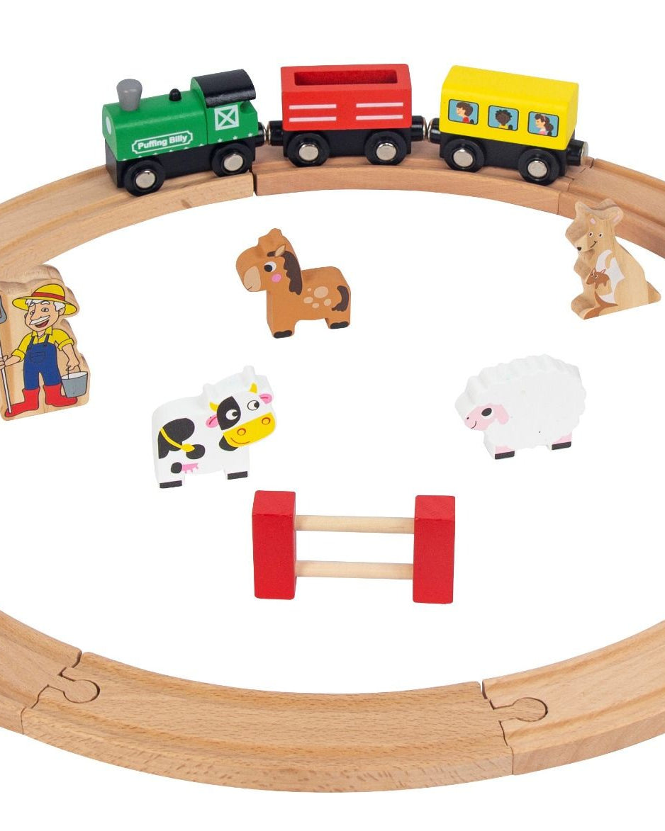 Wooden Magnetic Train Play Set Gifts and Accessories ToysLink