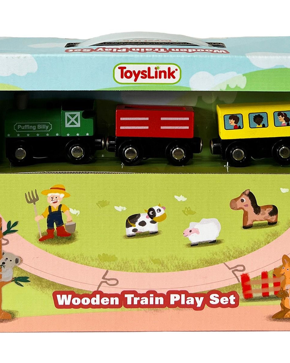 Wooden Magnetic Train Play Set Gifts and Accessories ToysLink