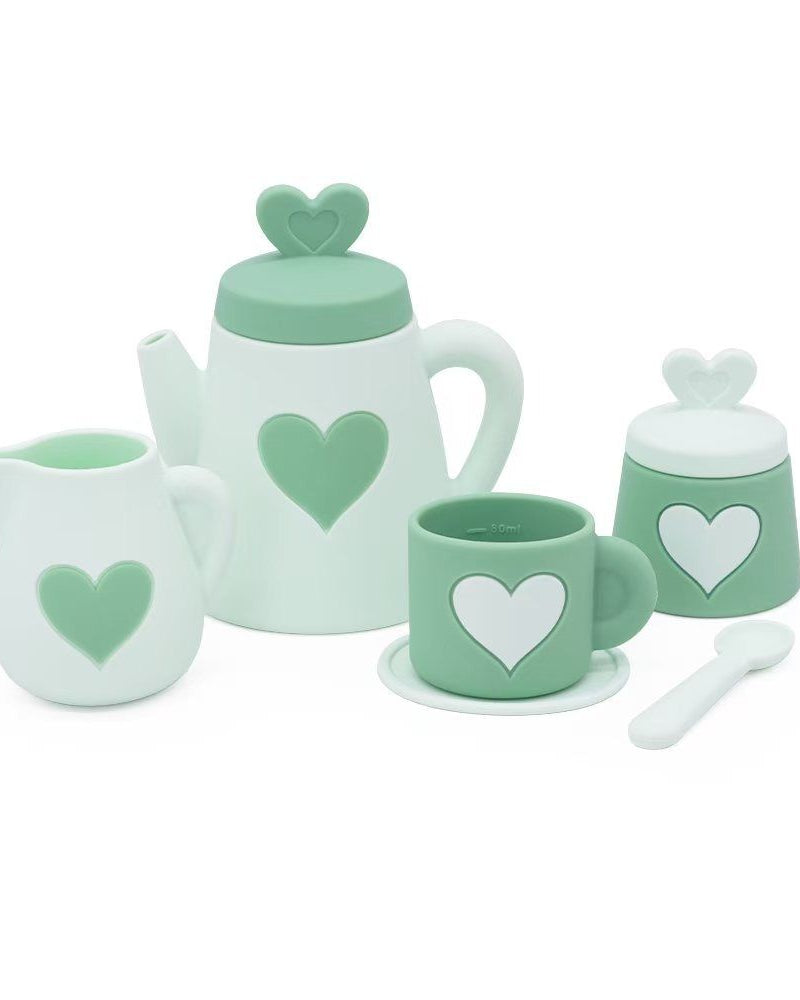 Green Silicone Tea Set Gifts and Accessories ToysLink