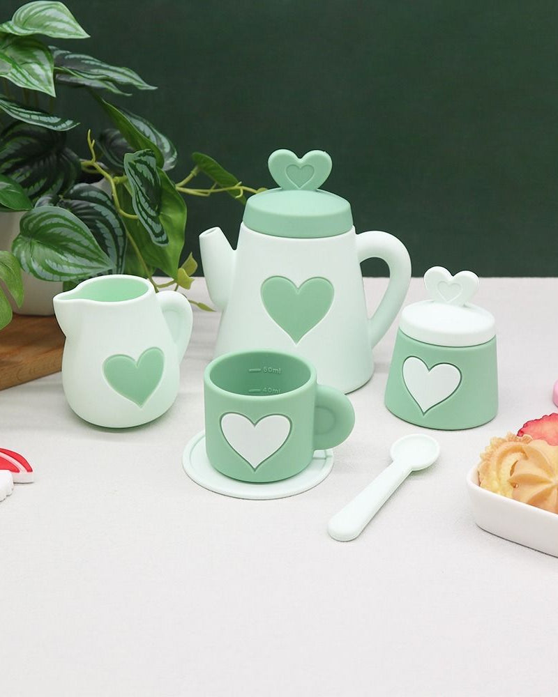 Green Silicone Tea Set Gifts and Accessories ToysLink