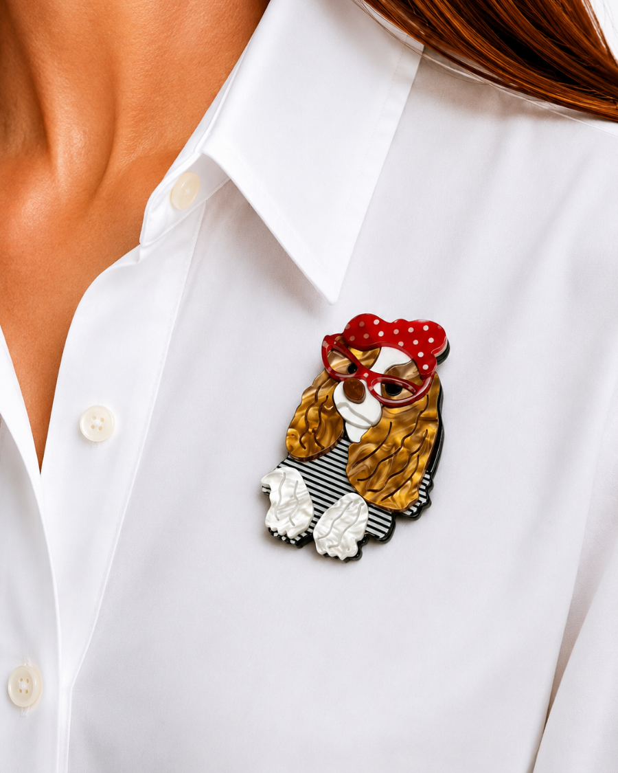 Iris Cavi Brooch Brown Brooches Urban