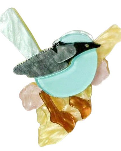 Iris Wren Brooch Blue Brooches Urban