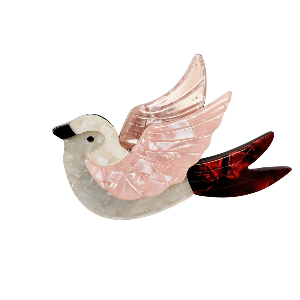 Iris Swallow Brooch Pink Brooches Urban
