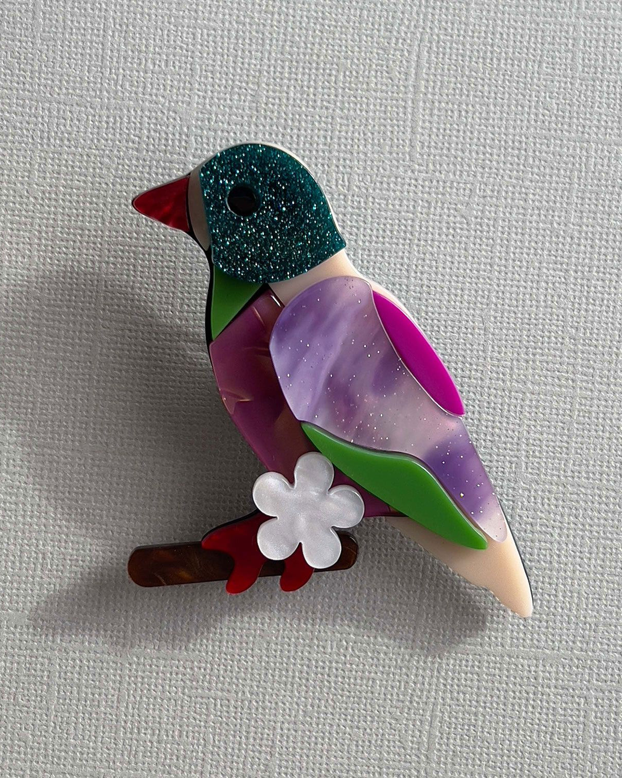 Iris Finch Brooch Pink Brooches Urban