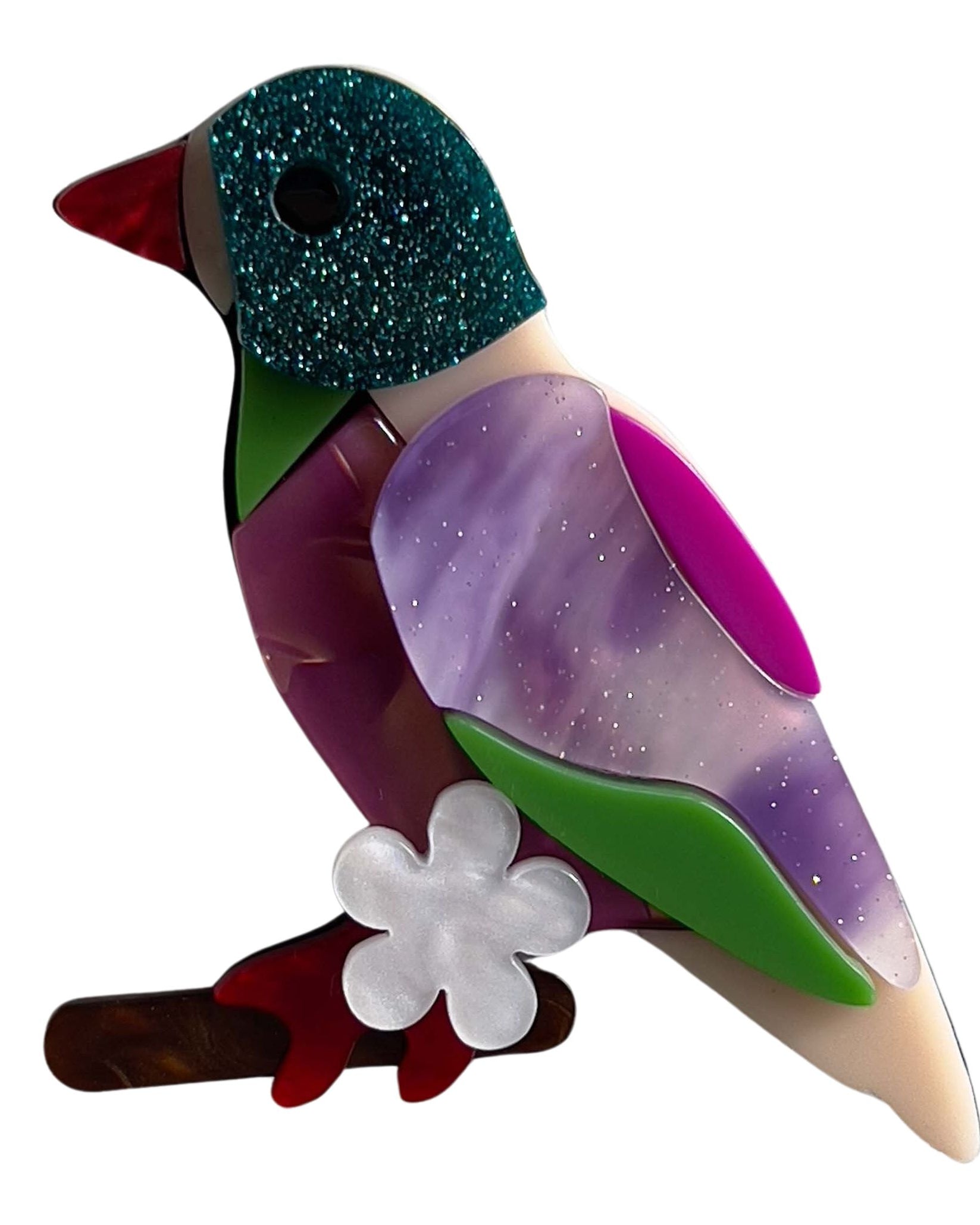 Iris Finch Brooch Pink Brooches Urban