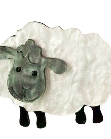 Iris Sheep Brooch White - Global Free Style