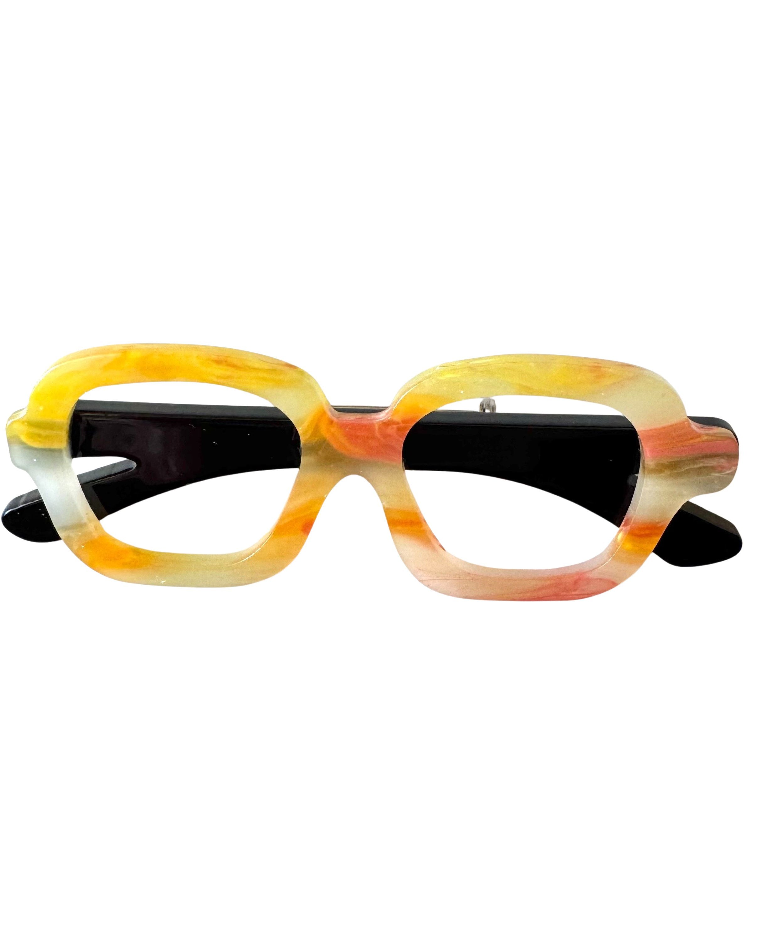 Iris Glasses Brooch Yellow Brooches Urban