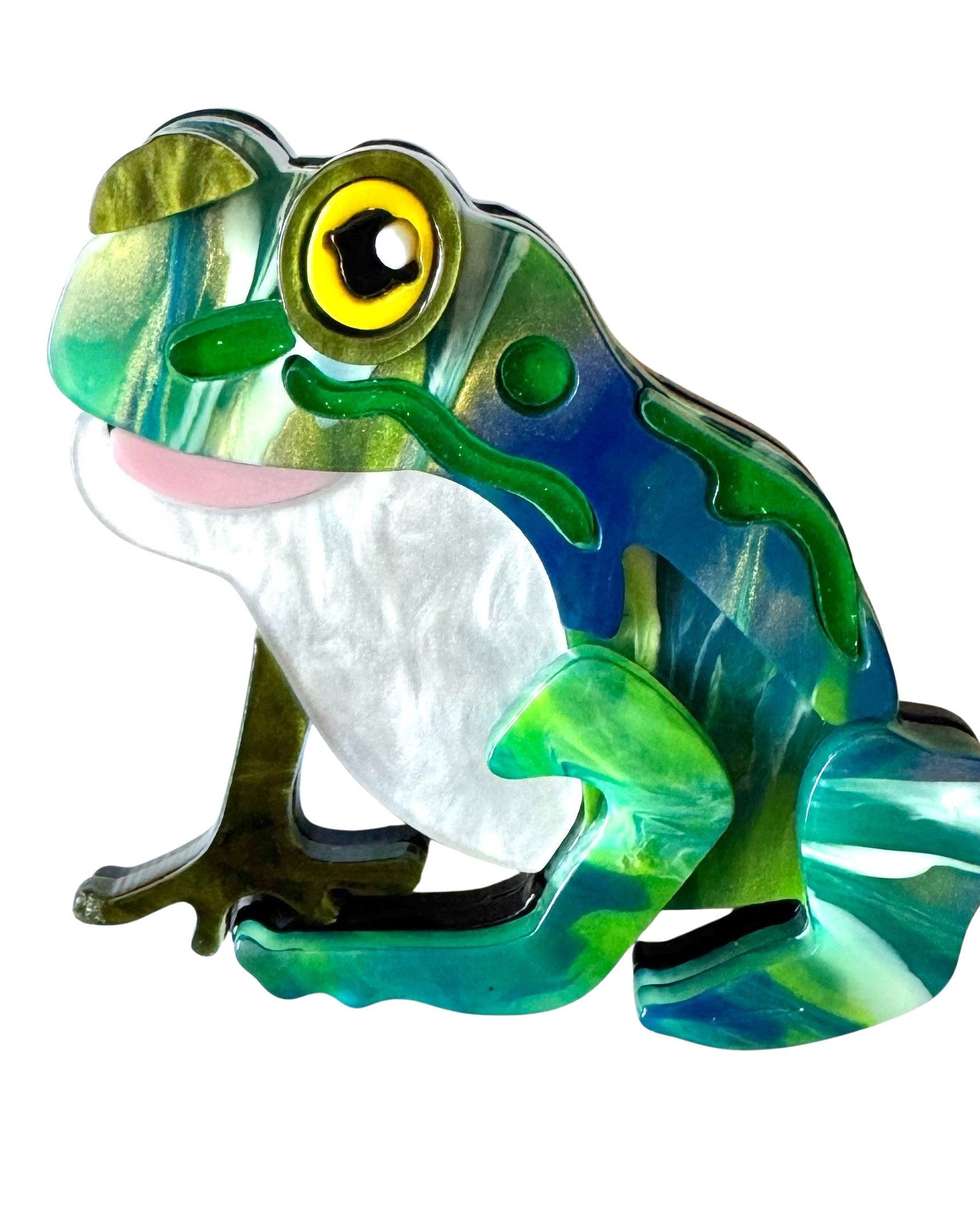 Iris Frog Brooch Green Brooches Urban