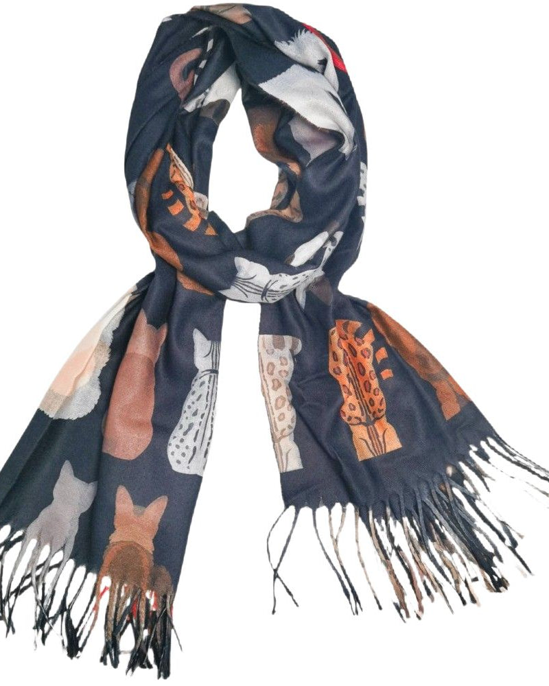 Sassy Cat Scarf Midnight - Global Free Style
