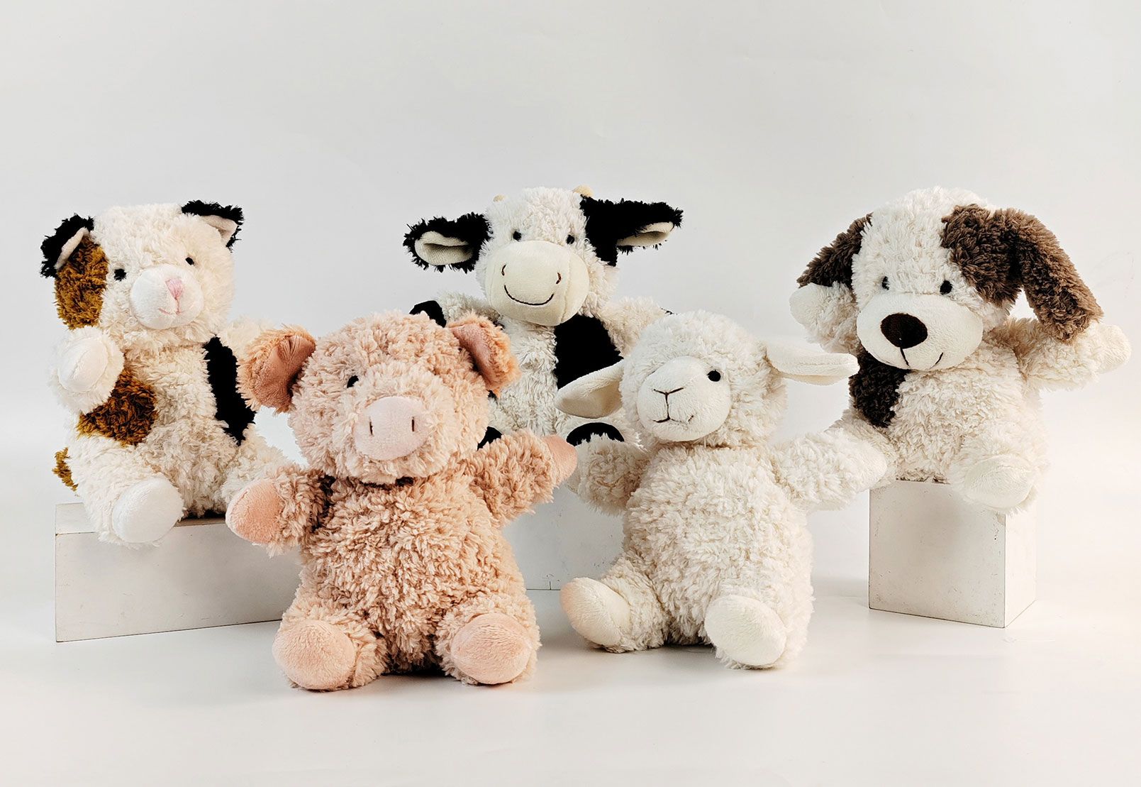 Curly Sheep Soft Toy Whtie 18cm - Global Free Style