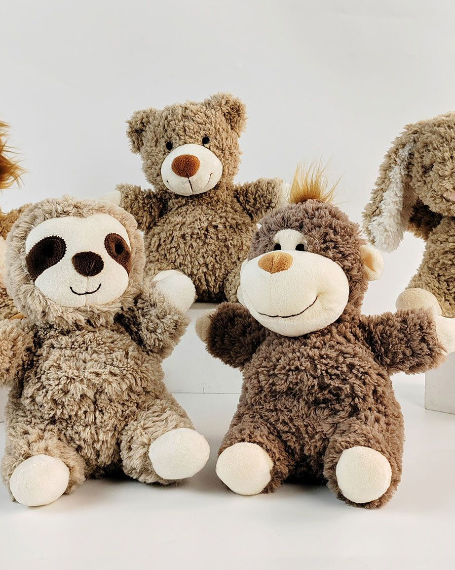 Curly Bear Soft Toy Brown 18cm - Global Free Style