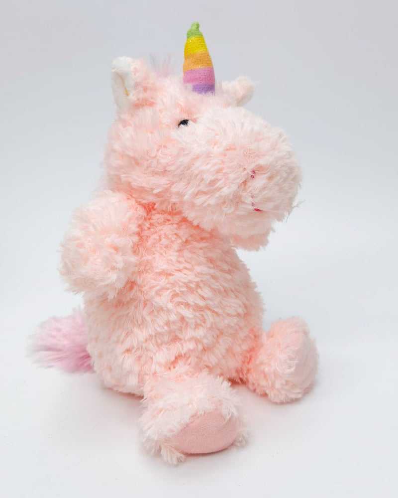 Curly Unicorn Soft Toy Pink and Red 18cm - Global Free Style