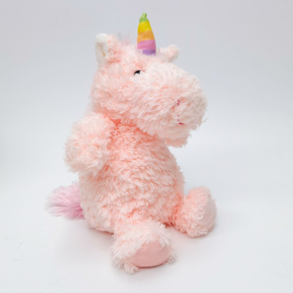 Curly Unicorn Soft Toy Pink and Red 18cm - Global Free Style