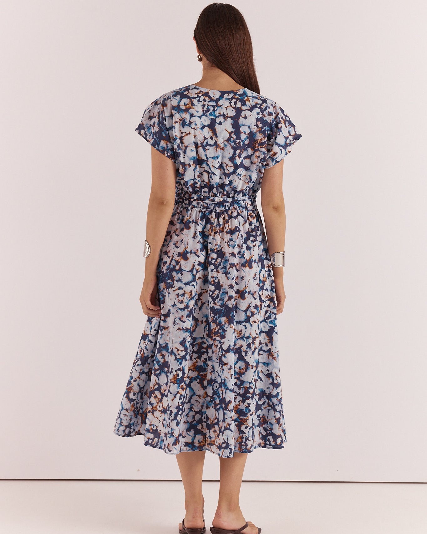 Nazalia Tie Waist Dress Violet Floral Dresses Sass Clothing