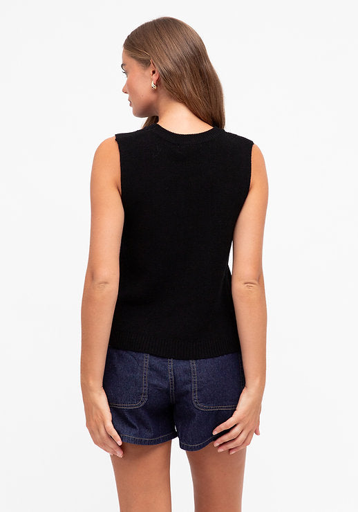 Knit Cami Black Top Tops Ebby and I
