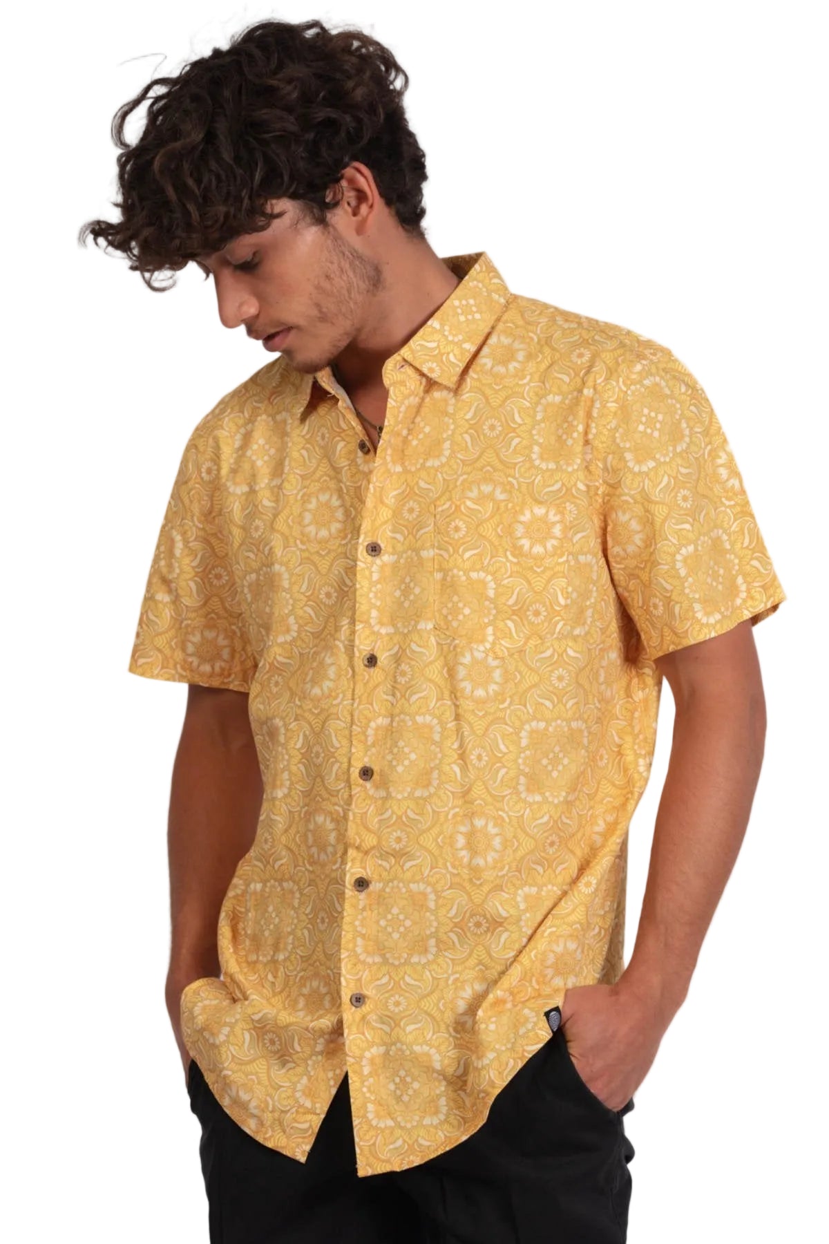 Yellow Shades Mens Shirt Mens Tops Skumi S