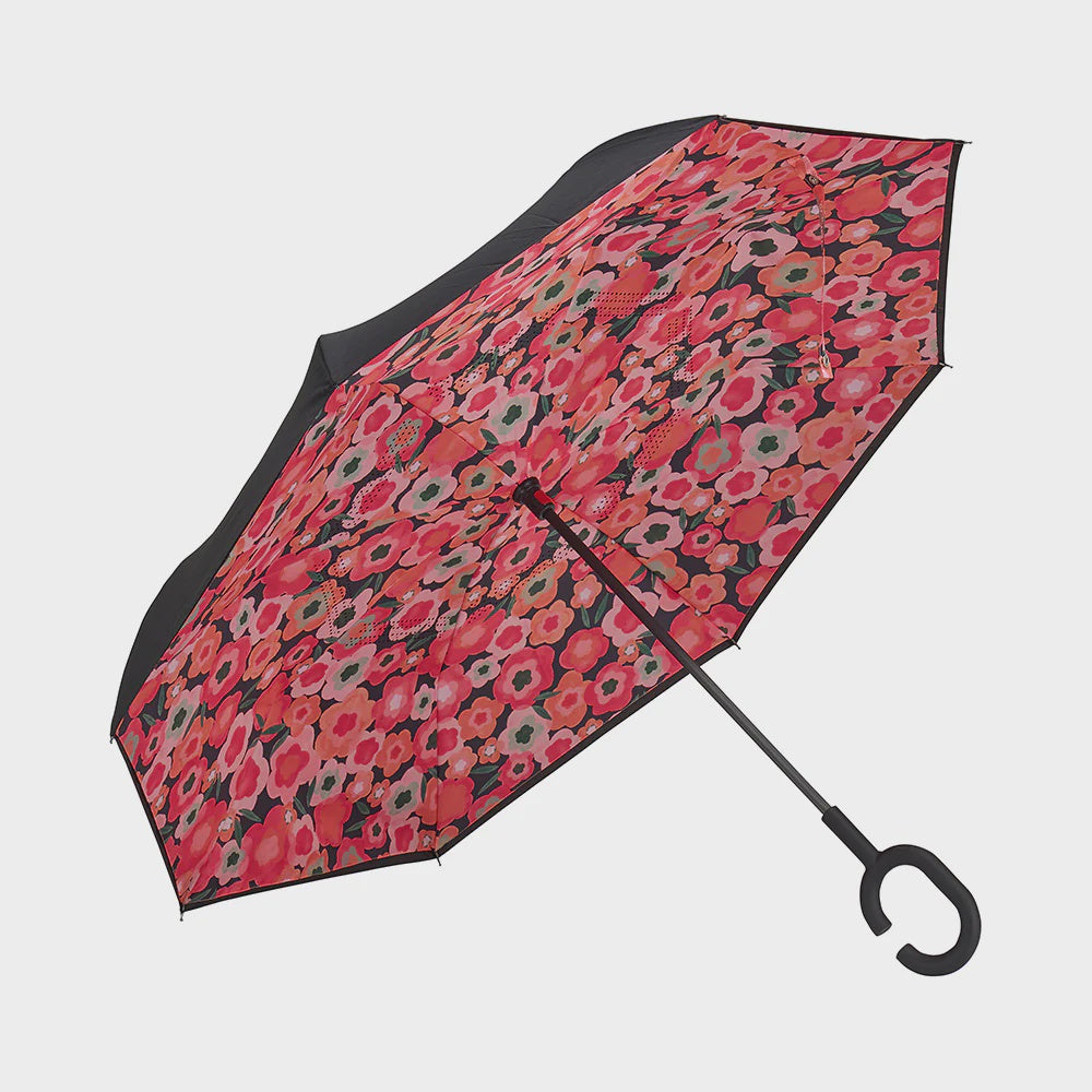 Reverse Umbrella Midnight Blooms - Global Free Style